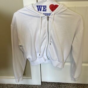 Forever 21 Cropped zip up hoodie